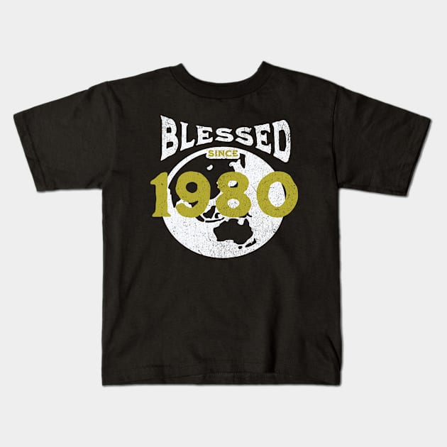 Blessed since 1980 Kids T-Shirt by EndStrong